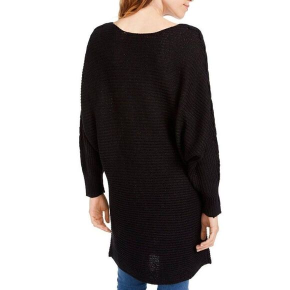 American Rag Tunic Sweater Top Black Small Glitter - Picture 6 of 8